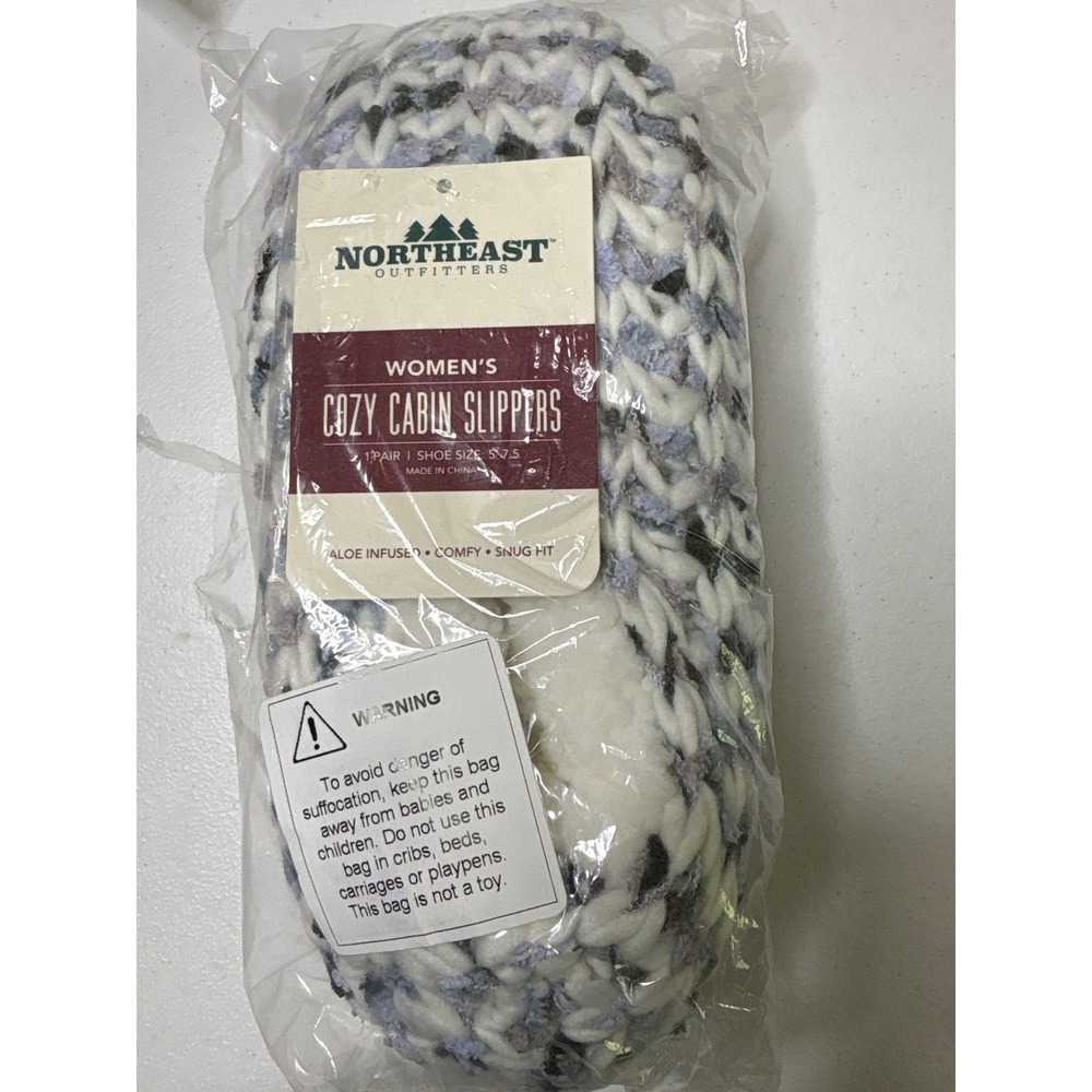 Northeast Outfitters Cozy Cabin‎ Slippers Women's Size S/M Chunky Blue